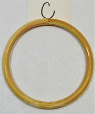 Marbella Macrame Hoop Plastic Round Purse Handle Dreamcatcher 5" Yellow Vintage