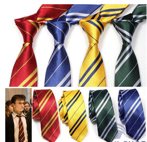 Harry Potter Tie Costume Gryffindor Hufflepuff Ravenclaw Slytherin Cosplay - Picture 1 of 10