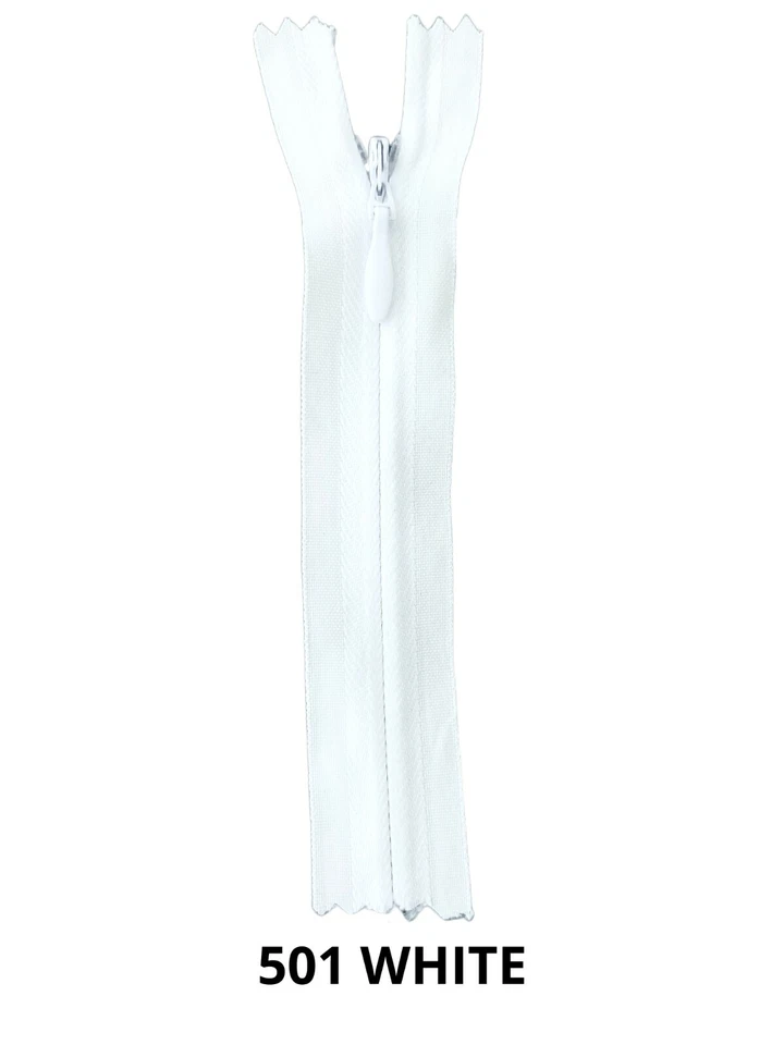 BAG OF 10 INVISIBLE ZIPPERS, #3 NYLON SIZES 9", 14", 18", 22", FREE SHIPPING USA - Image 4 of 4