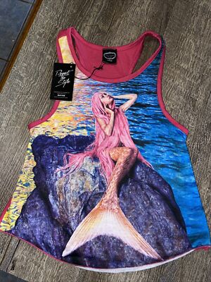 Girls sz Large 10 12 Zara Terez mermaid tank top Swimsuit Coverup  Vacation