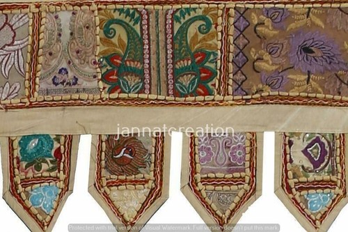Patchwork bestickt Boho Ethno Türdeko Volant Toran Wandbehang - Bild 4 von 4