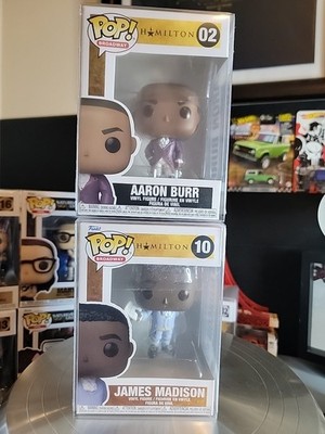 Funko Pop! Vinyl: Aaron Burr #02 & James Madison 10 w/ Protectors 