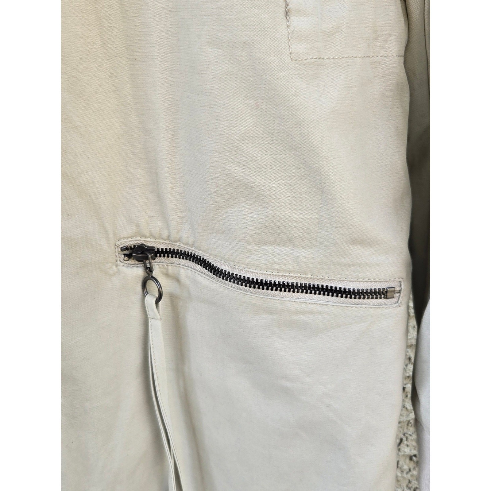 Rare Zara Man Light Beige Long Utility Jacket - Bold Self-Expression! image 5