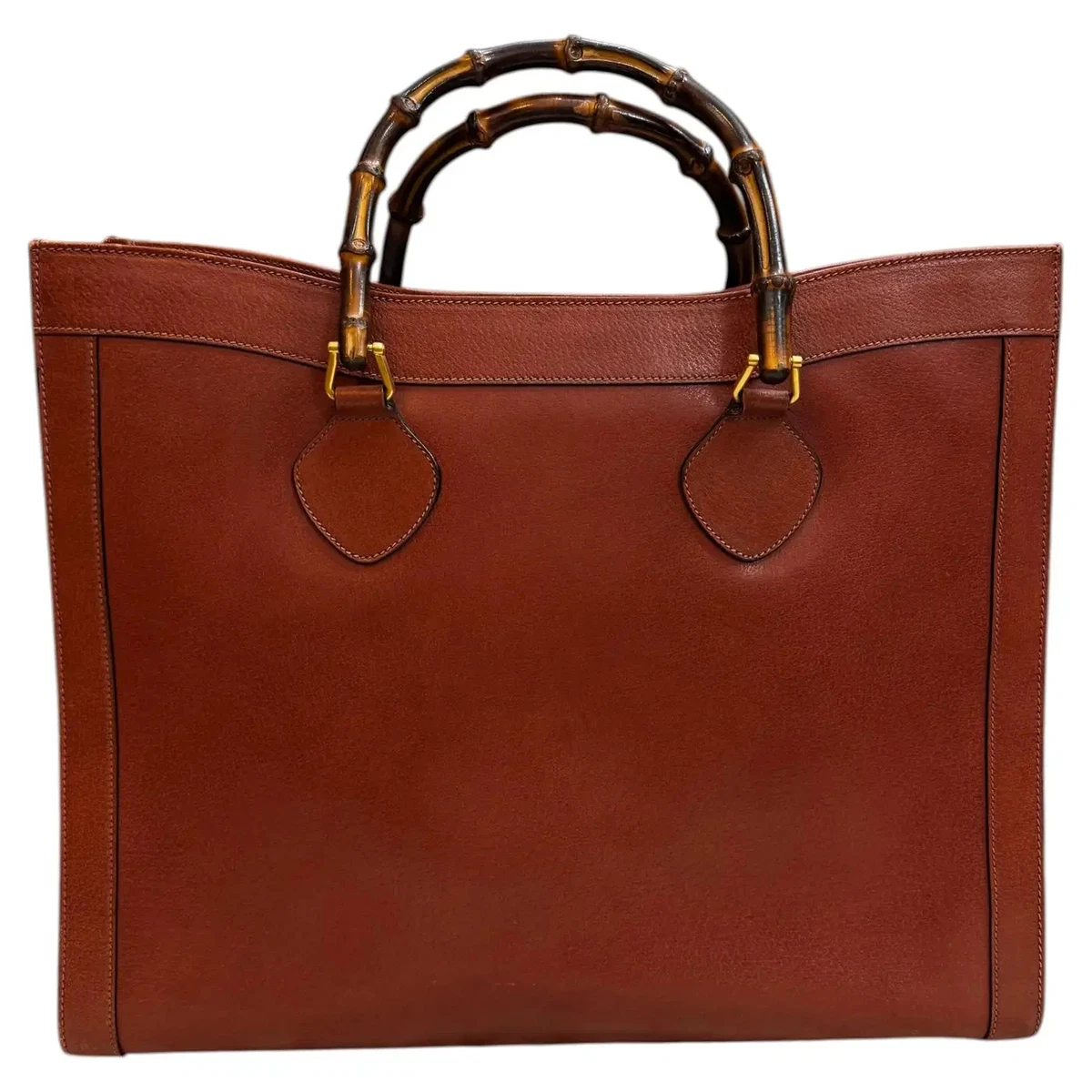 Gucci Bamboo Leather Exterior Tote Bags & Handbags for Women for