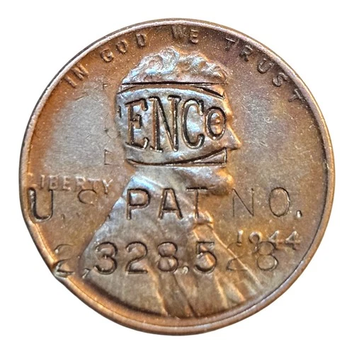Cenco US Patent Counterstamped 1944 Lincoln Wheat Cent