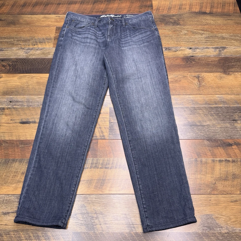 Eddie Bauer Boyfriend Jeans Womens 6 Petite Flannel Lined Mid Rise Stretch - Image 2 of 4