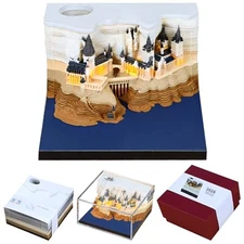 Time Piece Calendar 2026, 3D Sticky Notes 2026 with Weekly & LED Magic Castle