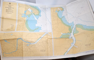 Admiralty Chart 2566 - Tees & Hartlepool Bays - 1983 Middlesbrough Durham Yorksh