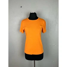 Gap Women’s Tangerine Orange Short Sleeved Round Neck T-Shirt Size Large 