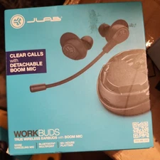 NEW SEALED JLAB WORK BUDS TRUE WIRELESS EARBUDS Noise Canceling Boom Mic