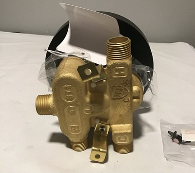 #ad Signature Hardware SH500155G Matte Gold Lever Pressure Balance Shower Valve $103.00