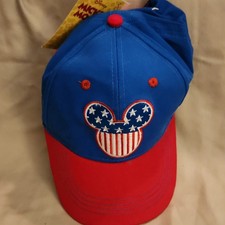 Disney Mickey Mouse Ears Baseball Cap Patriotic USA Design NEW