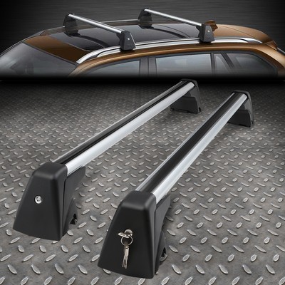 FOR 09-15 BMW X1 PAIR OE ALUMINUM BOLT-ON ROOF RACK RAIL CROSS BAR W/LOCK+KEY