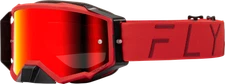 FLY RACING 37-51911 Zone Pro Goggle - Red with Red Mirror/Smoke Lens