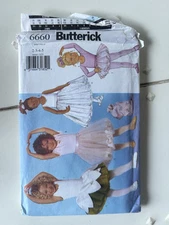 Butterick Pattern For Children’s Leotard, Bag, Skirt, And Ponytail Holder 
