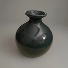 Vintage Haeger Emerald Green Globe with Neck Ceramic Vase