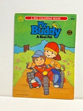 My Buddy A Real Pal A Big Coloring Book 1986 Hasbro Golden Book New