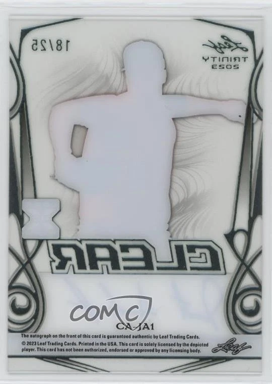 2023 Leaf Trinity Clear Auto Green /25 Justin Armbruester #CA-JA1 Auto - Image 2 of 2