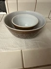 2 Vintage Pyrex Woodland Brown Mixing Bowls 401 and 403