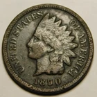 1890 Indian Head Cent Penny  "Not Cleaned - Actual Coin Pictured"