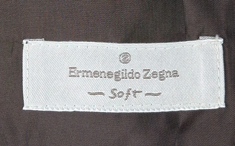 Abrigo Blazer Deportivo Ermenegildo Zegna 42L Lana Cachemira Suave Marrón Traje Foto 3 de 4