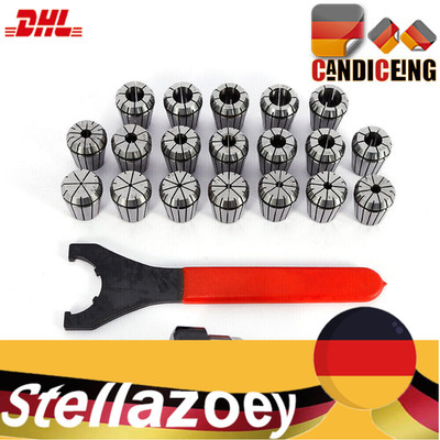 21Tlg MK2 MTB2 ER32 M10 Spannzangen Satz Spanner CNC Werkzeug Spannzangenfutter