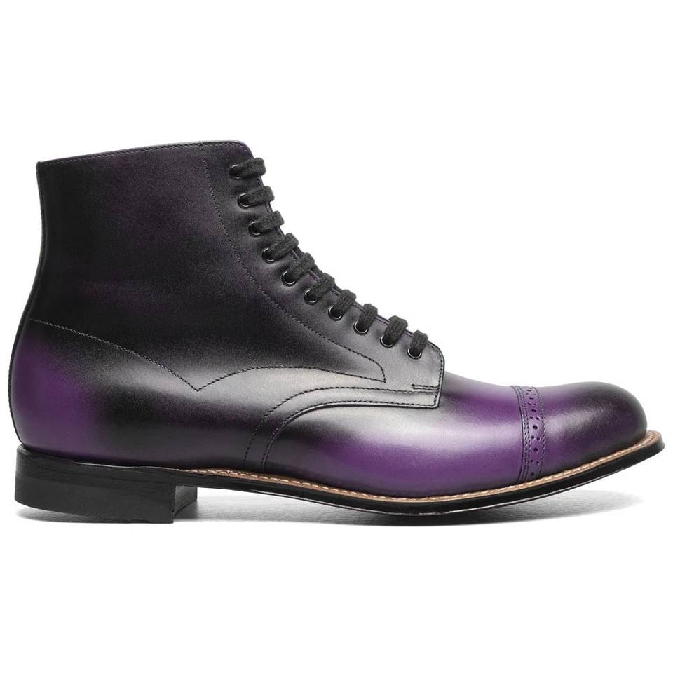 Bottes En Cuir Violet À Bout Cap De Stacy Adams Madison (Taille Homme USA) - Photo 3/4