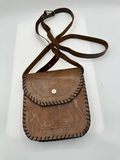 Vintage Brown Leather Shoulder Crossbody Handbag