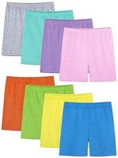 8 Pack Girls Shorts Bike Shorts Toddler Biker Cartwheel Multi-Color Dance Und...