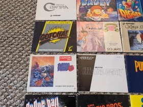 Lote 28 Nintendo NES Manual de instrucciones Folleto Contra Mario Battletoads WURM