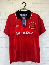 MANCHESTER UNITED 1994 1995 RETRO VINTAGE FOOTBALL SHIRT JERSEY HOME SIZE M
