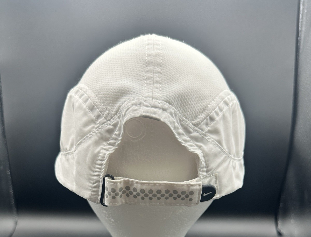 Nike Tailwind Hat 7 Panel White Dri Fit Cap Adult Adjustable Strapback Swoosh image 4