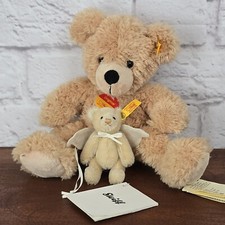 Lot of 2 Steiff Bears 11" Fynn 111471 3" Mohair Engelchen 039874