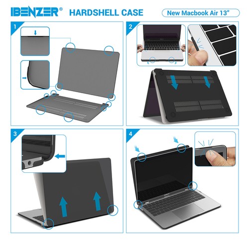 IBENZER Case for MacBook Air 13 15 11 Inch A2681 A3113 A2337 A2941 KeyboardCover - Picture 223 of 372