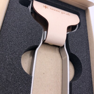 Snow Peak Point Gift Stainless Peeler W/ Leather cover PG-017 NEW From Japan