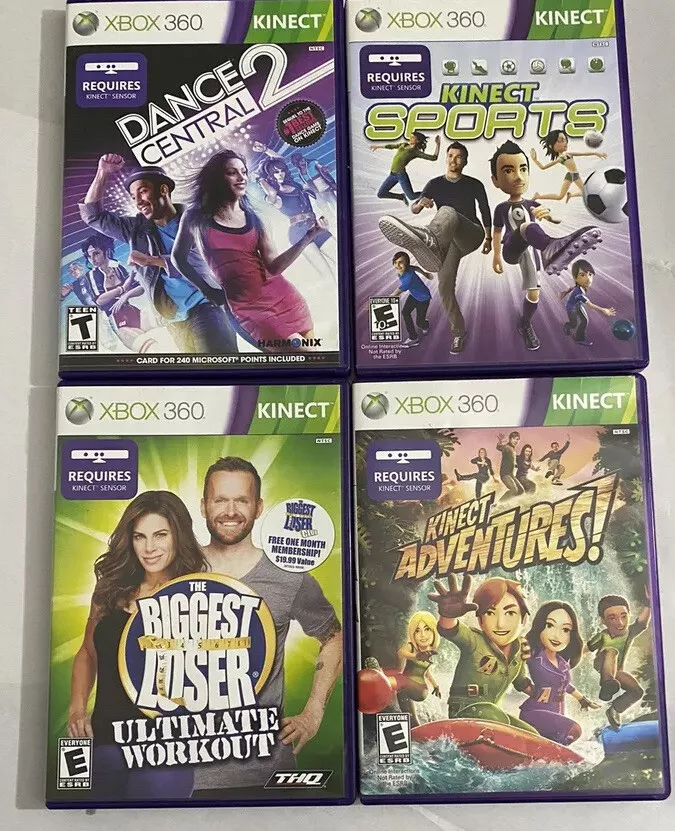 Restored Xbox 360 250GB Console, Kinect Sensor, games Sports, Adventures,  Dance Central 2 (Refurbished) 