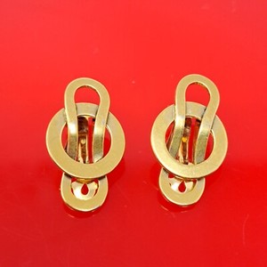 Authentic 1992 Flat Knot Cleo Gold Plated Clip On Earrings Metropolitan Museum Of Art MMA