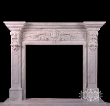 FRENCH STYLE CALACATTA GOLD FIREPLACE MANTEL - TF433CG-60-1