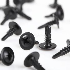  8 x 1/2'' Phillips Truss Head Black Sheet Metal Self Tapping Screw 18-8 Qty 500