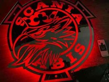 VABIS GRYF SCANIA MULTICOLOUR ACRYLIC Led Mirror Board  24v/ 12v / USB