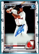 2020 Bowman Chrome Prospect Autograph Auto Brandon Howlett    CARD # CPA-BH