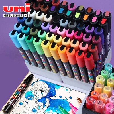 Posca Paint Set Marker Uni Pen Pens Fine Point Art Colors Colours Markers Pc-5m