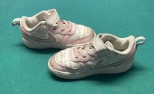 Nike Court Borough Toddler Shoes Size 9 White Pink DQ0493-100 Great Condition