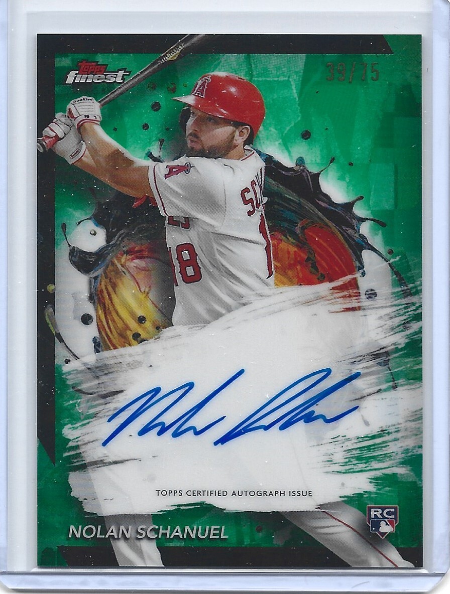 2024 Topps Finest Nolan Schanuel Green Refractor On Card Auto #/75 RC