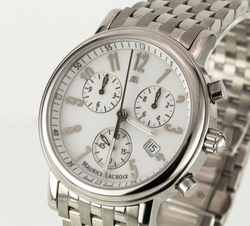 Maurice LaCroix Men's Stainless Steel Les Classiques Chronograph Watch w/ Box - Picture 4 of 10