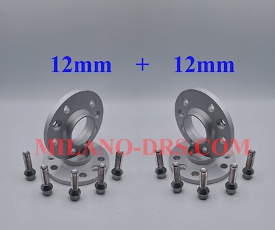 ATHENA Kit 4 Distanziali Ruote 12+16 Mm Per Mercedes Classe A W177 Dal 2018 - Alluminio Con Bulloni Acciaio, 5x112x66,5 - 3