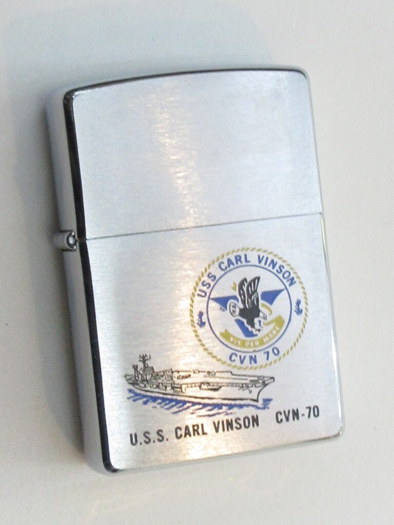 その他 Zippo U.S.S. Carl Vinson (CVN-70) Zippo lighter aircraft carrier USS Carl Vinson CVN-70 unused