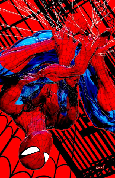 AMAZING SPIDER-MAN #64 JOHN GIANG NEGATIVE BLEED VIRGIN LTD 