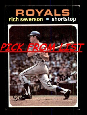 1971 Topps 3-258 Pick From List All PICTURED