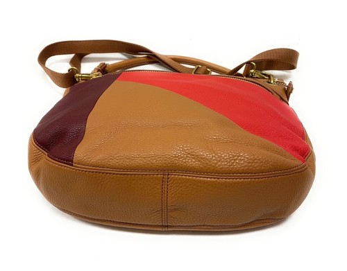 New Fossil Women's Karli LP Leather Large Hobo Bag Bag Red Multi Msrp $248.00 - Picture 4 of 10